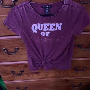 Dark purple shirt for girls